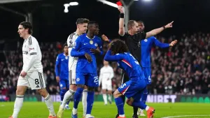 Chelsea pay price for Marc Cucurella red card in defeat at Fulham