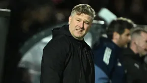 Karl Robinson’s Salford were beaten at home by Chesterfield (Cody Froggatt/PA)