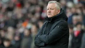 Even victory could not bring Chris Wilder much cheer (Bruce Rollinson/PA)