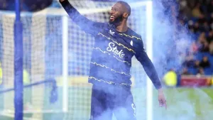 Everton’s Beto celebrates the equaliser (Adam Davy/PA)