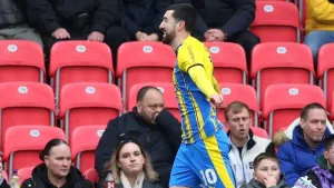 Finn Azaz celebrates (Barrington Coombs/PA)