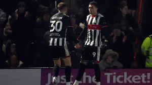 Jaze Kabia (right) scored twice (Nigel French/PA)