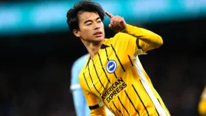 Kaoru Mitoma equalised for Brighton (Mike Egerton/PA)