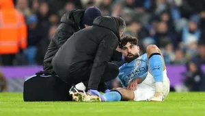 Josko Gvardiol looks set for a spell on the Manchester City sidelines (Martin Rickett/PA)