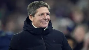 Oliver Glasner on the touchline (Jordan Pettitt/PA)