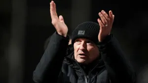 Preston manager Paul Heckingbottom applauds the fans (Martin Rickett/PA)