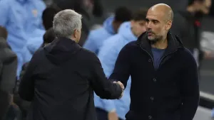 Pep Guardiola is grateful to Jose Mourinho for masterminding Benfica’s win over Real Madrid (Kirsty Wigglesworth/PA)