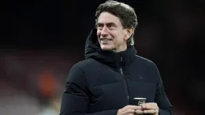 Spurs boss Thomas Frank ‘didn’t notice’ he was drinking from Arsenal-branded cup