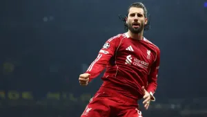 Dominik Szoboszlai was on target as Liverpool won 3-0 at Marseille (Fabrizio Carabelli/PA)