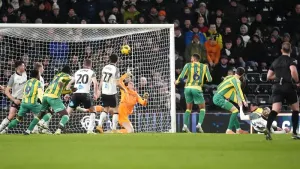 Chris Mepham ended West Brom’s miserable run of away defeats (Nick Potts/PA)