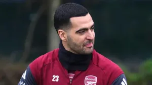 Arsenal midfielder Mikel Merino is set to be out for the rest of the season (Adam Davy/PA)