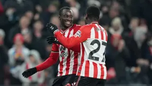 Habib Diarra netted his first goal for Sunderland since joining in the summer (Martin Rickett/PA)