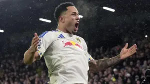 Noah Okafor was on the scoresheet in Leeds’ home win over Nottingham Forest (Danny Lawson/PA)