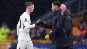 Cole Palmer scored a first-half hat-trick at Molineux (Bradley Collyer/PA)