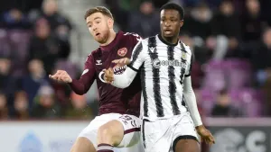Roland Idowu, right, was the match-winner for St Mirren at Airdrie (Steve Welsh/PA)